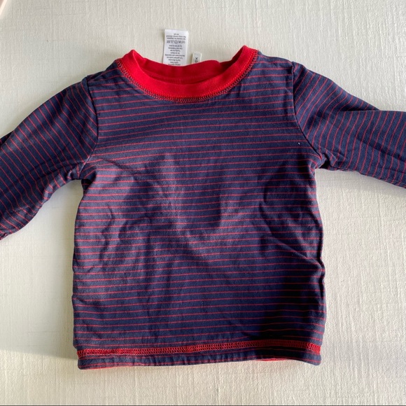 Janie And Jack Reversible Long Sleeve Reindeer And Striped Shirt 12/18M - Picture 2 of 8